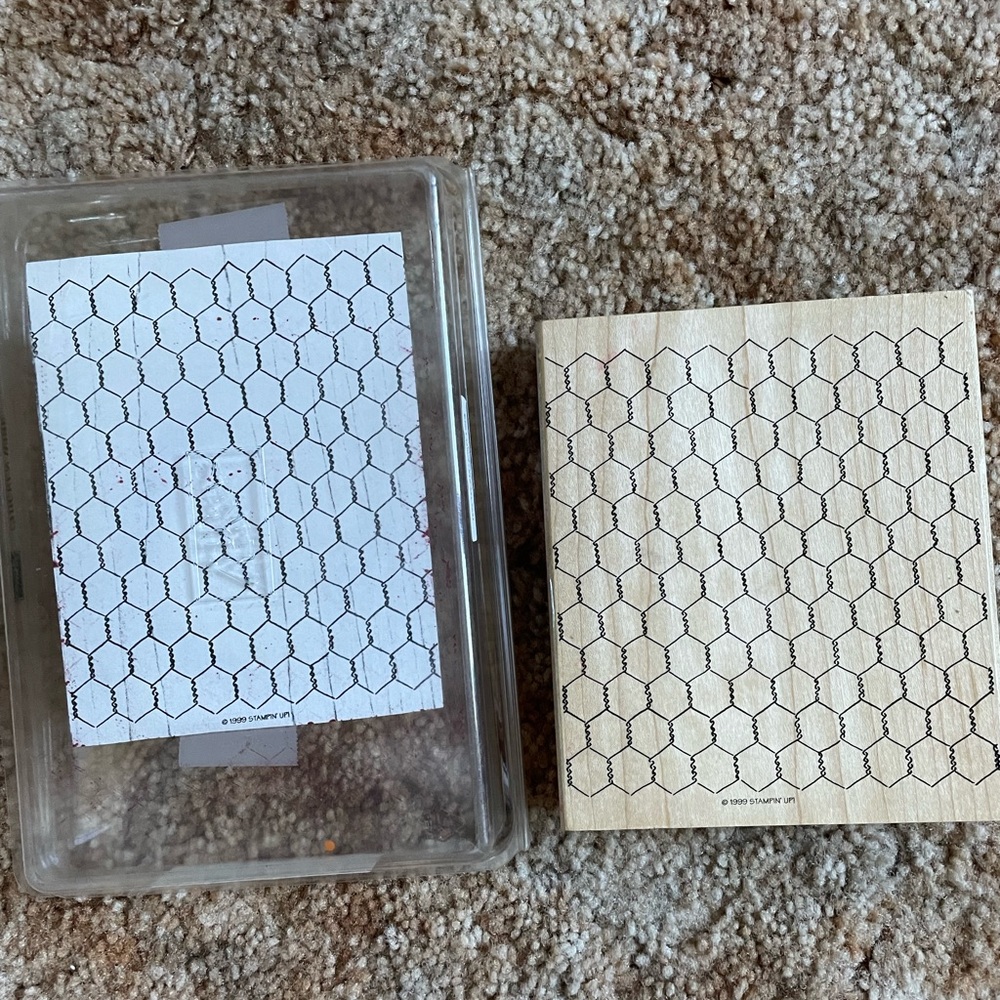 Stampin Up! Chicken wire stamper.